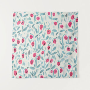 Kleine Blume: Aquarell Nahtlos Wandteppich