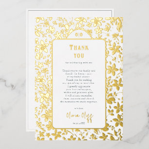 Kleine Blume Brautparty Danke Foil Card Folieneinladung