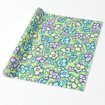 Kleine Blume fröhliches buntes Wrapping