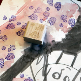 Kleine Blume Gummistempel