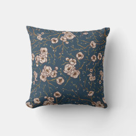 Kleine Blume hellblaues Muster Kissen