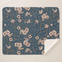 Kleine Blume hellblaues Muster