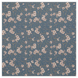 Kleine Blume hellblaues Muster Stoff