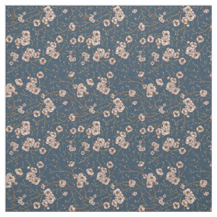Kleine Blume hellblaues Muster Stoff