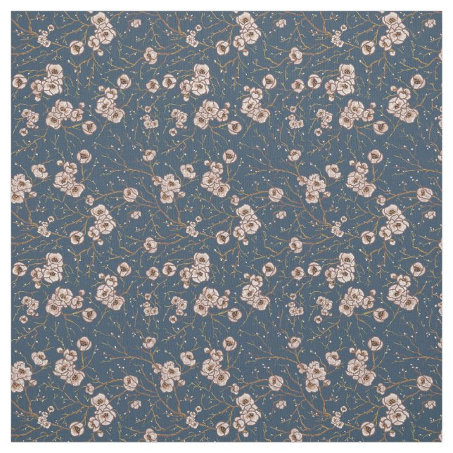 Kleine Blume hellblaues Muster Stoff (Muster)