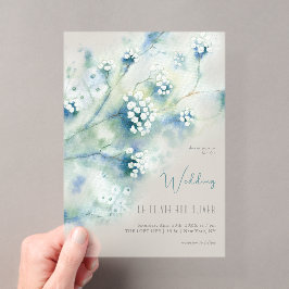 Kleine Blume Hochzeit Acryleinladungen