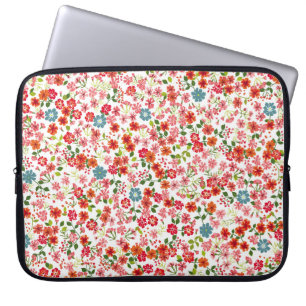 Kleine Blume, im Stile von calico nahtloser Backgr Laptopschutzhülle