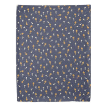 Kleine Blume in Creme und Gelb auf Navy Blue