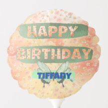 Kleine Blume und Butterfly Geburtstagsballon