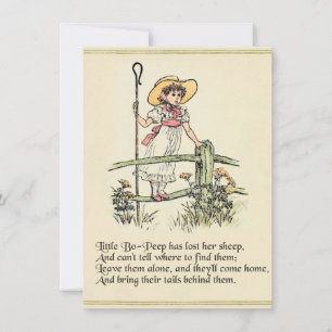Kleine Bo-Peep: Klassiker Kate Greenaway Nursery Einladung
