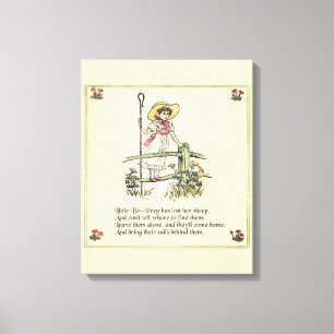 Kleine Bo-Peep: Klassiker Kate Greenaway Nursery Leinwanddruck