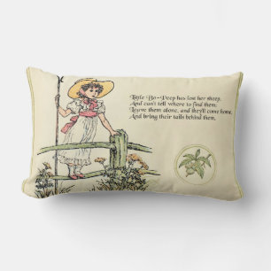 Kleine Bo-Peep: Klassiker Kate Greenaway Nursery Lendenkissen