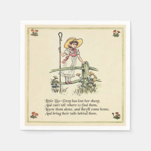 Kleine Bo-Peep: Klassiker Kate Greenaway Nursery Serviette