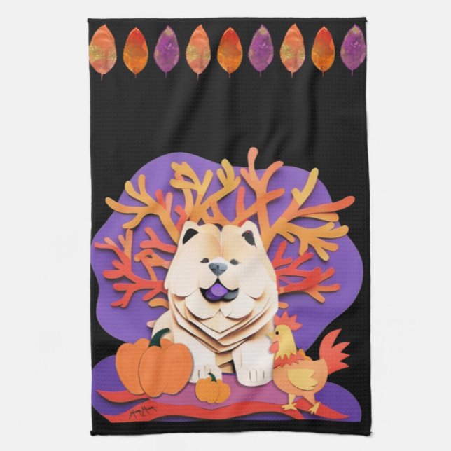 KLEINE BOO Creme Chow Geschirrtuch (Von Creator hochgeladen)