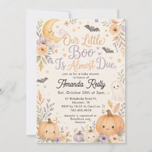 Kleine Boo erwartet bald Halloween-Baby-Party Einladung