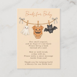 Kleine Boo Halloween-Baby-Shower-Bücher für Baby Begleitkarte