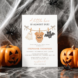 Kleine Boo Halloween Gingham-Baby-Party Einladung