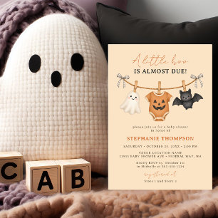 Kleine Boo Halloween Gingham-Baby-Party Einladung