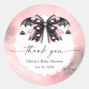 Kleine Boo Halloween Gothic Babyparty Dankeschön Runder Aufkleber