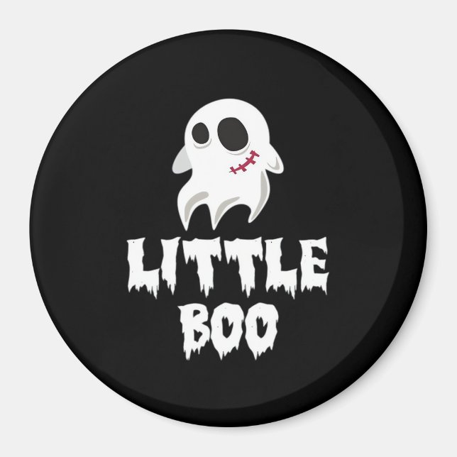 Kleine Boo in Halloween Cooles Grafikdesign Magnet (Vorne)