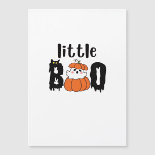 Kleine Boo Niedliche Halloween-Kürbis-Katze im Vin Magnetkarte