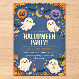 Kleine Boo Süße Geister Halloween-Party Acryleinladungen