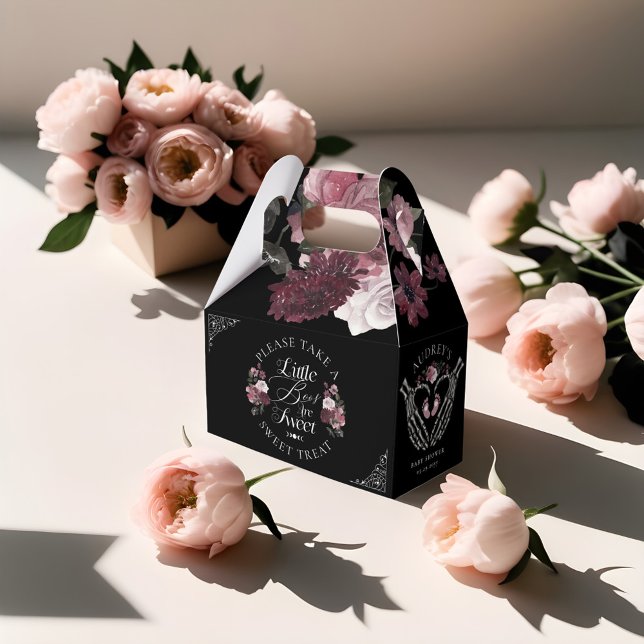 Kleine Boos sind süße gotische Wasserfarben Floral Geschenkschachtel (Little Boos Are Sweet Gothic Watercolor Florals Favor Boxes)