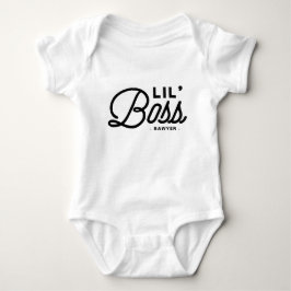 Kleine Boss Moderne Typografie Personalisiert Baby Strampler