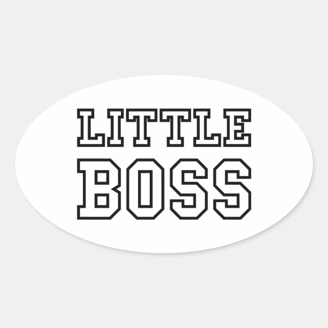 KLEINE BOSS OVALER AUFKLEBER (Vorderseite)