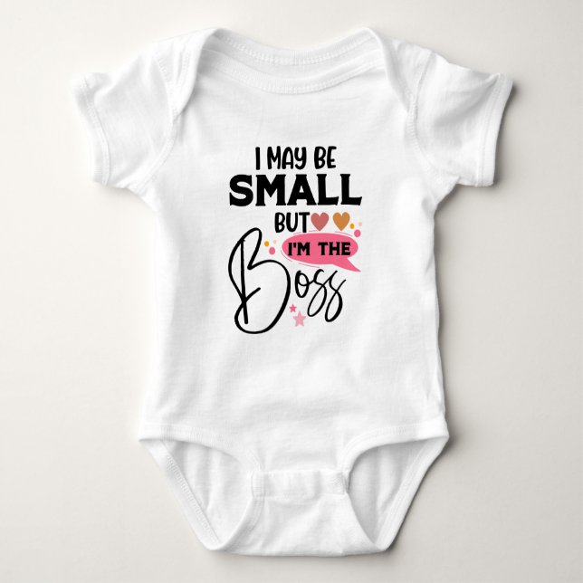Kleine Bossmädchen Baby Strampler (Vorderseite)