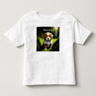 Kleine braune und weiße Welpe Kleinkind T-shirt