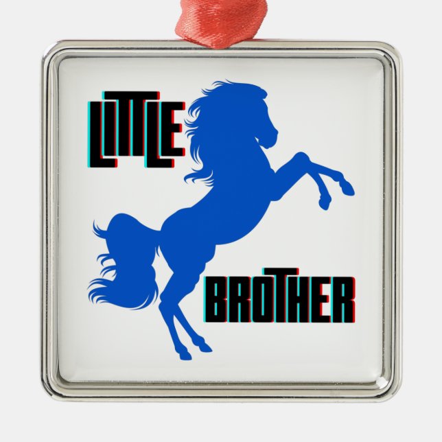 Kleine Brüderpferdehaltung Ornament Aus Metall (Vorne)