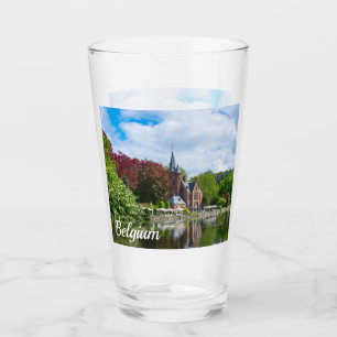 Kleine Burg am See in Brügge, Belgien Glas