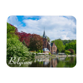Kleine Burg am See in Brügge, Belgien Magnet