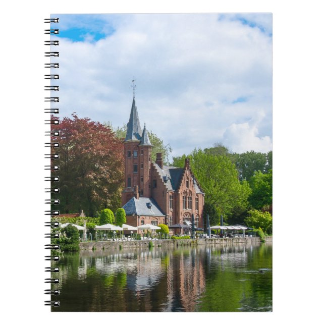 Kleine Burg am See in Brügge, Belgien Notizblock (Vorderseite)