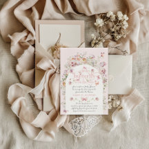 Kleine Buterfly Blush Pink Floral Girl Babydusche