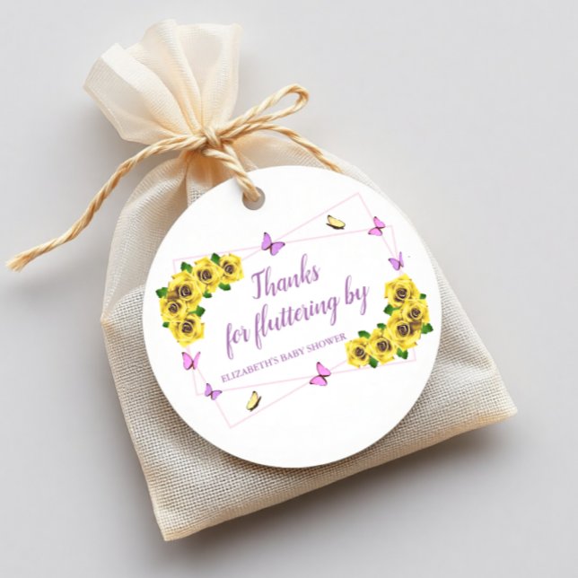 Kleine Butterfly Baby Dusche Geschenkanhänger (Von Creator hochgeladen)