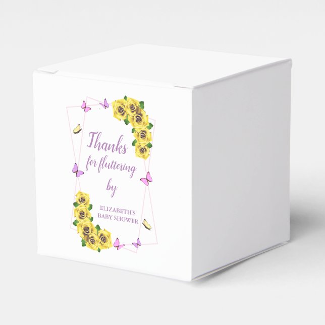 Kleine Butterfly Baby Dusche Geschenkschachtel (Vorderseite)