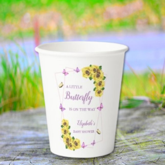 Kleine Butterfly Baby Dusche Pappbecher (Von Creator hochgeladen)