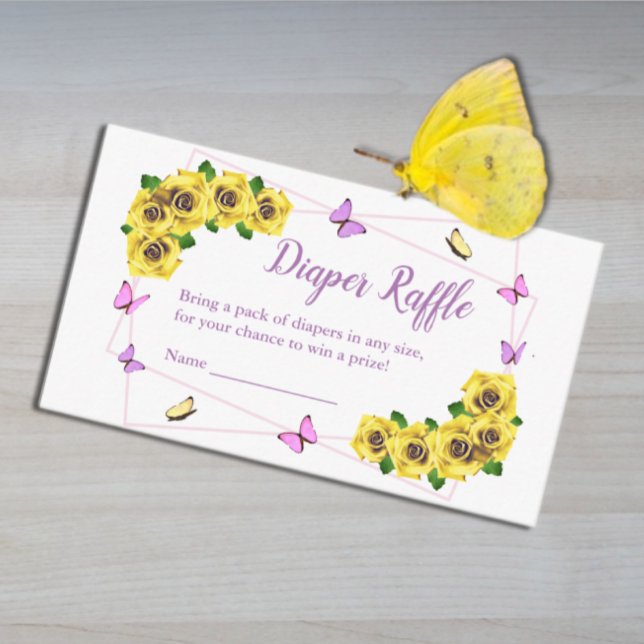 Kleine Butterfly-Babydusche Windelwanne Begleitkarte (Von Creator hochgeladen)