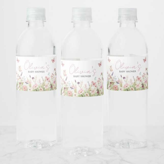 Kleine Butterfly Wildblume Babydusche (Flaschen)