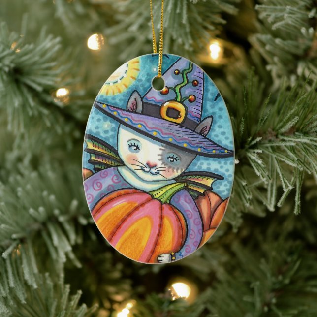 KLEINE BVT KÜCHE, NIEDLICH UND FARBIG HALLOWEG KERAMIK ORNAMENT (Baum)