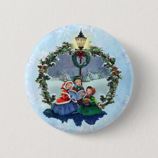 KLEINE CAROLERS u. KRANZ durch SHARON SHARPE Button