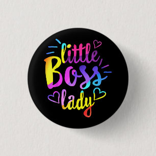Kleine Chefin Damen Kinder Tochter Baby Mini-Boss Button