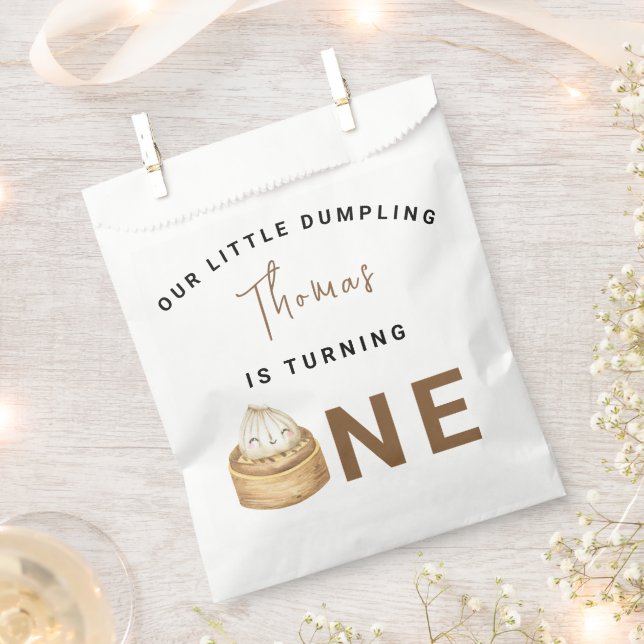 Kleine Chinesische Dumpling erste Geburtstagsparte Geschenktütchen (Ausgeschnitten)