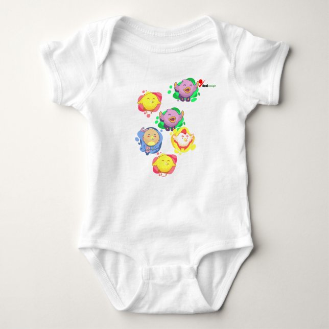Kleine Chirpers Baby Bodysuit Strampler (Vorderseite)