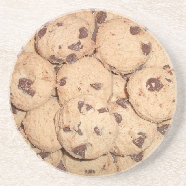 Kleine Chocolate Chip Cookies Getränkeuntersetzer (Vorne)