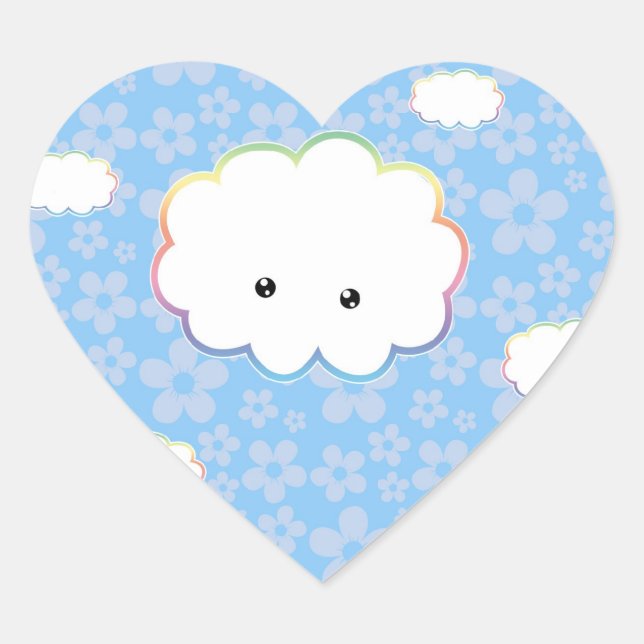 Kleine Cloud Stickers Kawaii Wolken (Vorderseite)