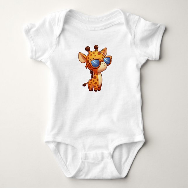 Kleine coole Typ-Giraffe Baby Strampler (Vorderseite)