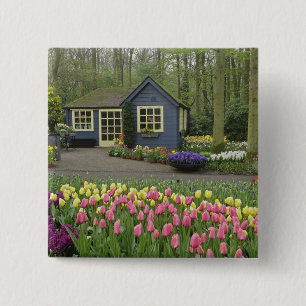 Kleine Cottage-Blumenhandlung, Keukenhof-Gärten, Button